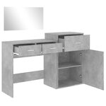 vidaXL Ensemble de coiffeuse 3 Pièces gris béton bois d'ingénierie