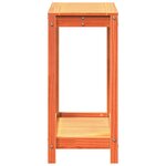 vidaXL Table de rempotage avec étagère cire marron bois massif de pin