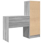 vidaXL Bureau avec rangement Gris Sonoma Bois d'ingénierie