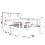 vidaXL Cadre de lit sans matelas bois massif