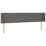 vidaXL Tête de lit avec oreilles Gris 163x16x78/88 cm Similicuir