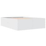 vidaXL Cadre de lit blanc 140x200 cm bois d'ingénierie