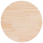 vidaXL Dessus de table Ø60x2 5 cm Bois de pin massif