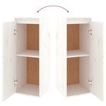 vidaXL Meubles TV 3 Pièces Blanc Bois massif de pin