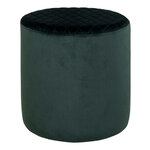 Pouf cylindrique en velours vert foncé Ø 34 x 36 cm