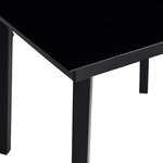 vidaXL Ensemble à manger de jardin 9Pièces coussins noir résine tressée