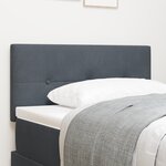Tête de lit LED vidaXL capitonnée en gris foncé 100 cm en velours