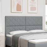 vidaXL Tête de lit LED Set de 3 Gris clair Tissu d'ameublement 180 cm