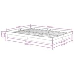vidaXL Cadre de lit sans matelas blanc bois massif