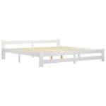 vidaXL Cadre de lit sans matelas blanc bois massif de pin 200x200 cm