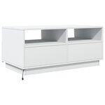 vidaXL Table basse avec lumières LED blanc 90x49x40 cm