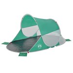 vidaXL Tente de plage 2 personnes vert d'eau escamotable imperméable