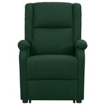 Vidaxl fauteuil releveur inclinable vert foncé tissu