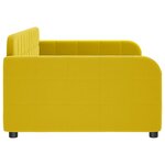 vidaXL Lit de repos sans matelas jaune 100x200 cm velours