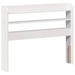 vidaXL Cadre de lit avec tête de lit blanc 75x190cm bois de pin massif