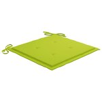 vidaXL Chaises de jardin 2 Pièces avec coussins vert vif Teck massif