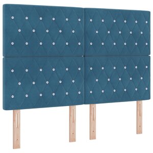 vidaXL Tête de Lit LED Bleu Foncé 72 cm Velours