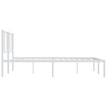 vidaXL Cadre de lit métal avec tête de lit blanc 200x200 cm