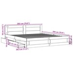 vidaXL Cadre de lit avec tête de lit chêne sonoma 200x200 cm