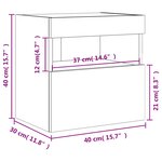 vidaXL Meubles TV muraux avec lumières LED 2 Pièces blanc 40x30x40 cm