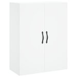 vidaXL Buffet haut Blanc 69 5x34x180 cm Bois d'ingénierie