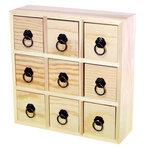 Commode en bois 9 tiroirs 22 x 22 5 x 7 cm