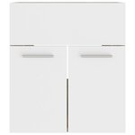 vidaXL Armoire d'évier Blanc et chêne sonoma 41x38 5x46 cm Aggloméré