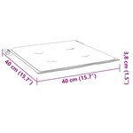 vidaXL Coussins de chaise de jardin lot de 4 crème 40x40x4 cm