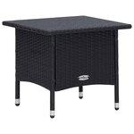 Salon de jardin meuble d'extérieur ensemble de mobilier 2 pièces avec coussins résine tressée noir 02_0015907
