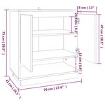 vidaXL Buffet Chêne fumé 70x41x75 cm Bois d'ingénierie