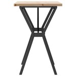 vidaXL Table à manger cadre en Y 80x50x75 5cm bois de pin massif fonte