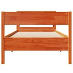vidaXL Cadre de lit sans matelas cire marron 90x200 cm bois pin massif