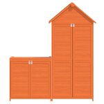 vidaXL Ensemble de remise à outils de jardin 2 Pièces marron pin massif