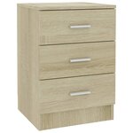 vidaXL Tables de chevet 2Pièces chêne sonoma 38x35x56cm bois d'ingénierie