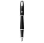 Parker urban stylo plume  noir mat  plume moyenne  encre bleue  coffret cadeau