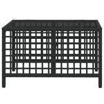 vidaXL Salon de jardin d'angle 3 Pièces avec coussins noir résine tressée