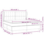 vidaXL Sommier à lattes de lit avec matelas Crème 200x200 cm Tissu