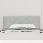 vidaXL Tête de lit LED gris clair Ensemble de 2 Gris clair Tissu et bois