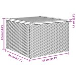 vidaXL Ensemble de canapés de jardin 6 pièces avec coussins noir en rattan poly acacia