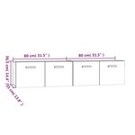 vidaXL Armoires murales 2Pièces Chêne fumé 80x35x36 5cm Bois d'ingénierie