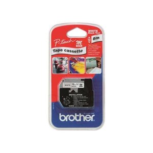 Ruban noir/blanc 12mm blister de 1ruban mk231b pour pt75 easy brother