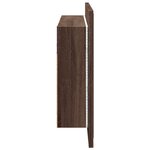 vidaXL Armoire à miroir à LED de bain chêne marron 80x12x45 cm