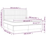 vidaXL Sommier à lattes de lit matelas et LED Gris clair 160x200 cm