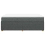 vidaXL Sommier à lattes de lit avec matelas Gris foncé 140x200cm Tissu