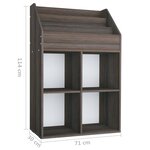 vidaXL Porte-revue pour enfants Gris et chêne sonoma Bois d'ingénierie