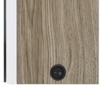vidaXL Armoire de salle de bain à miroir à LED blanc et chêne
