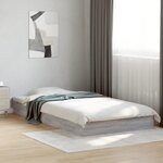 vidaXL Cadre de lit sans matelas sonoma gris 100x200 cm