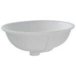 vidaXL Évier de salle de bain blanc 49x40 5x21 cm ovale céramique