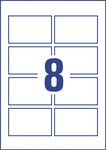 Pqt de 25 F de 8 Cartes de visite Quick & Clean mat 260g 85x54 mm AVERY ZWECKFORM