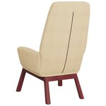 vidaXL Chaise de relaxation Crème Tissu